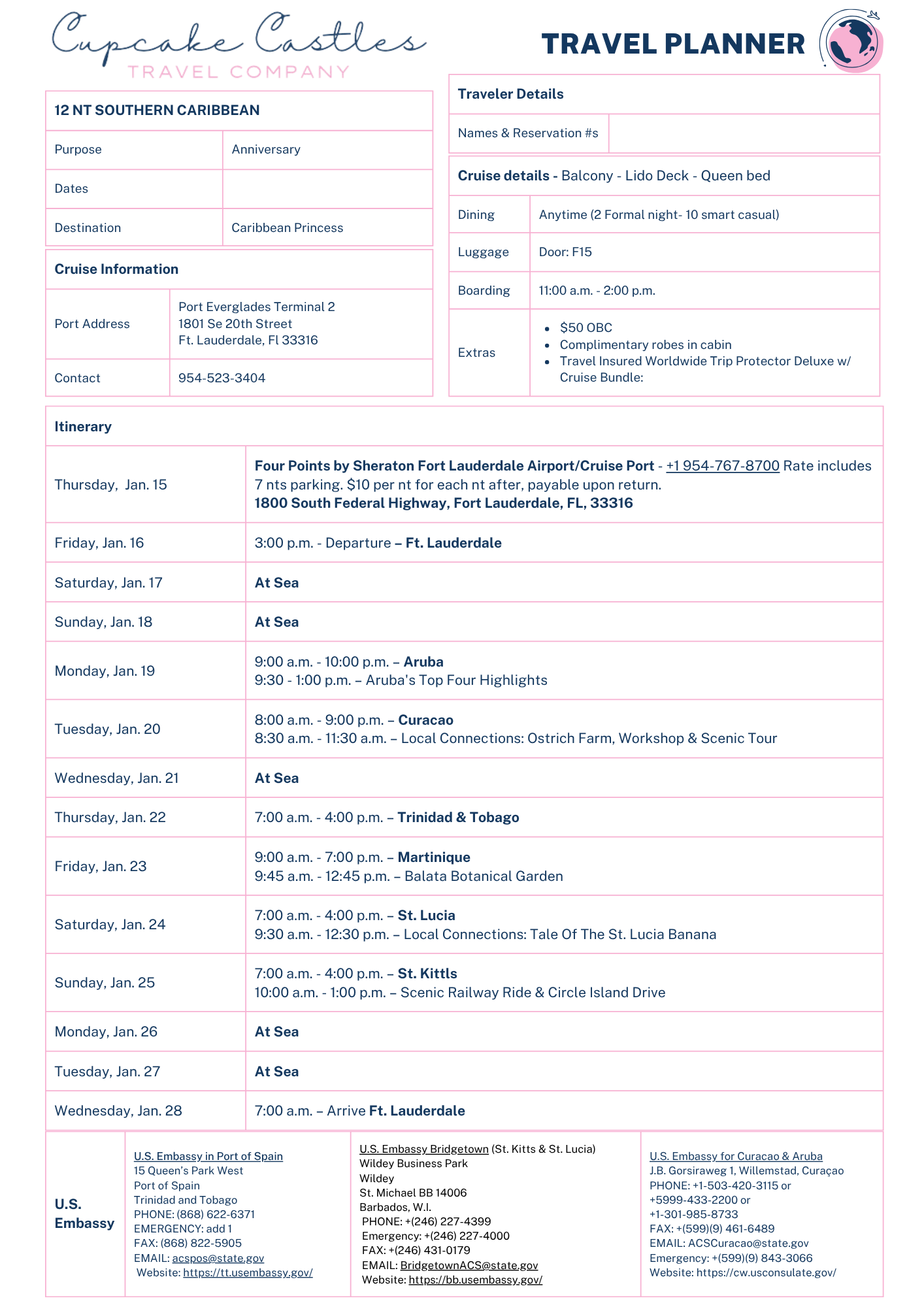 12 NIGHT SOUTHERN CARIBBEAN CRUISE